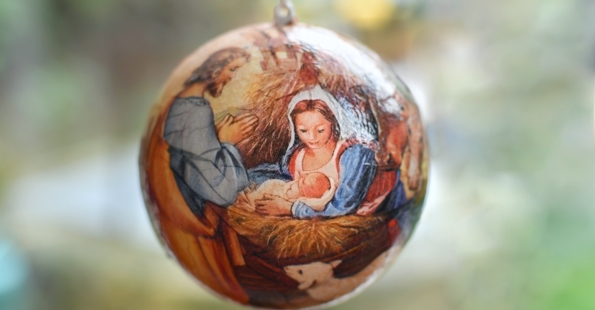 Jesus, Joseph, and Mary ornament