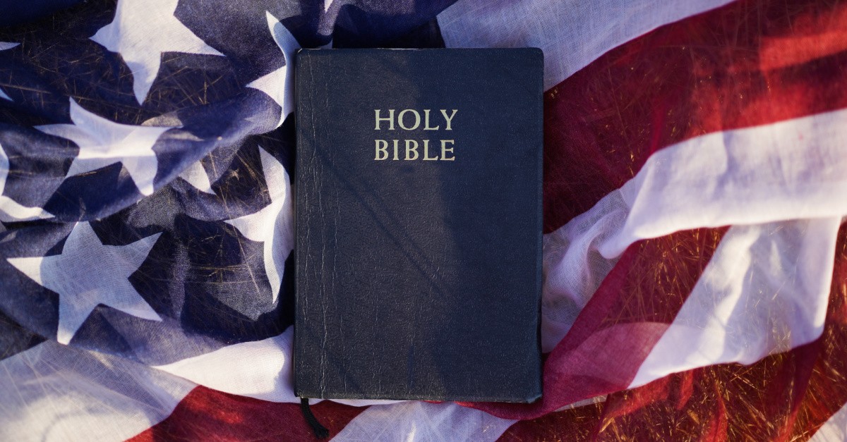 American flag and the Bible, survey finds 1/3 of Americans are christian nationalists