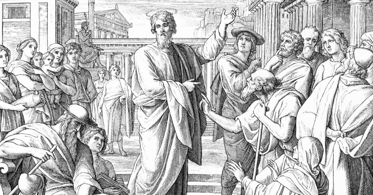 illustration of paul preaches at athens