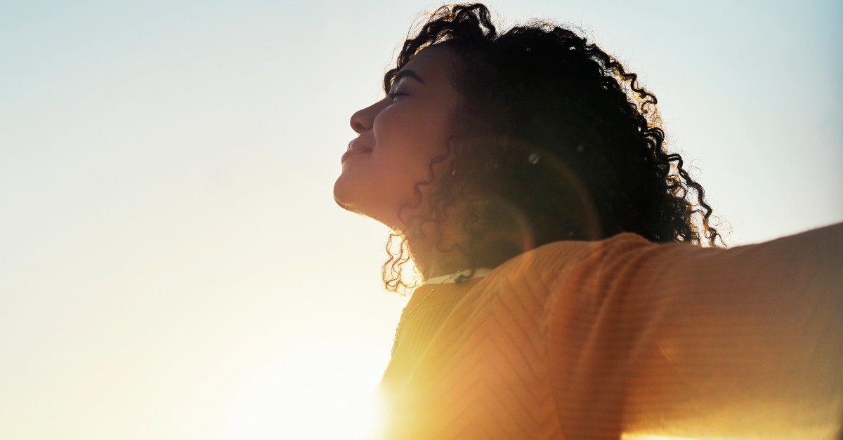 Woman praising the Lord