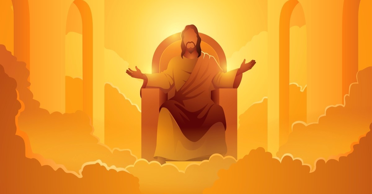 jesus on a throne to illustrate verse come boldly before the throne of grace