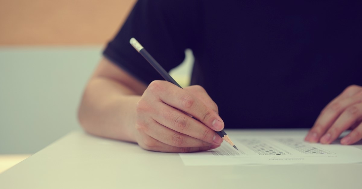 student taking SAT or ACT test, prayer for a test