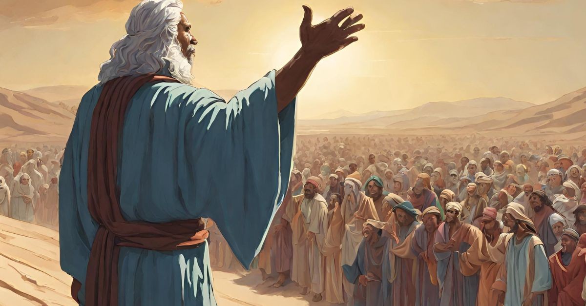 Moses Speaking to the Israelites in the Desert