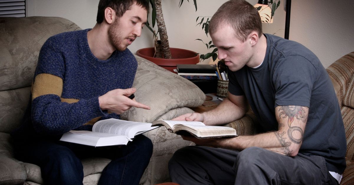 Men Studying the Bible