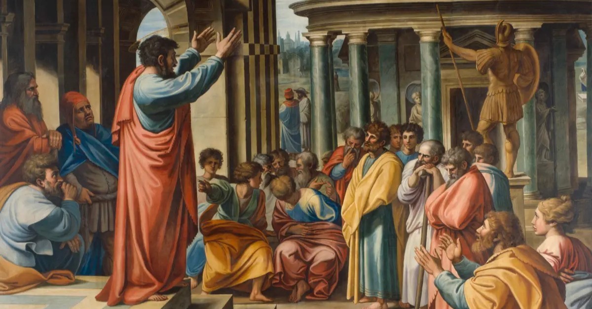 Paul preaching in the Areopagus raphael painting