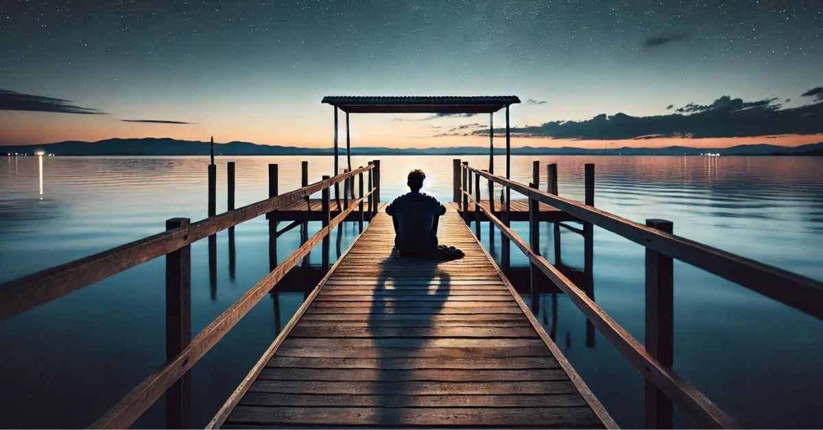 Man sitting on a dock alone; what is the cost of following Christ?