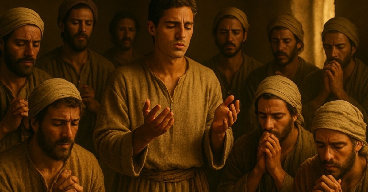Apostles Praying, waiting for Pentecost