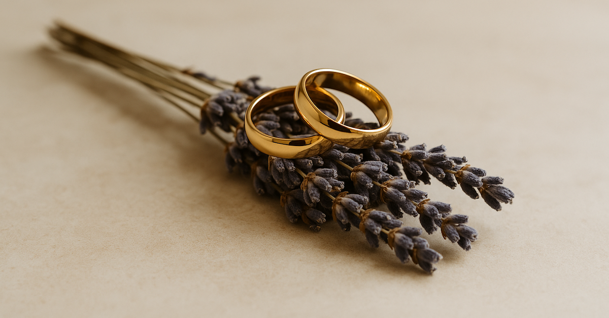 Lavender and wedding band rings marriage, lavender marriage