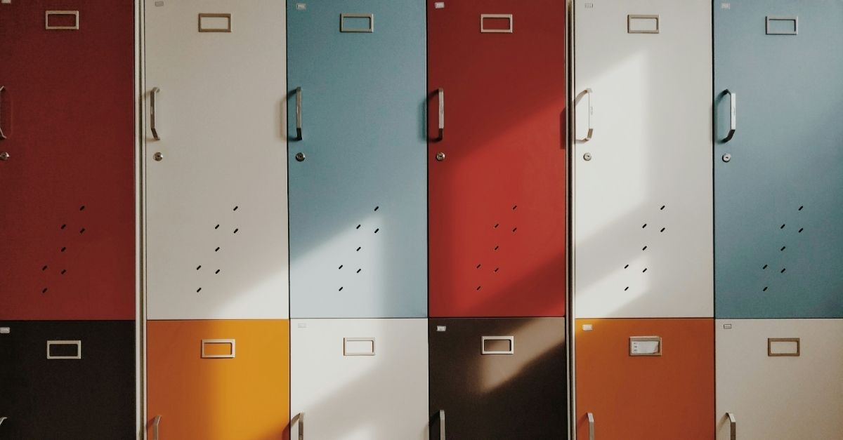 Row of lockers at school; how can parents pray for their children while they are at school?