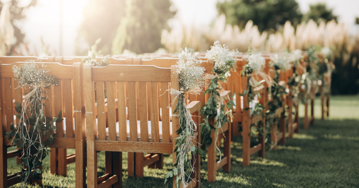 wedding aisle and decorations