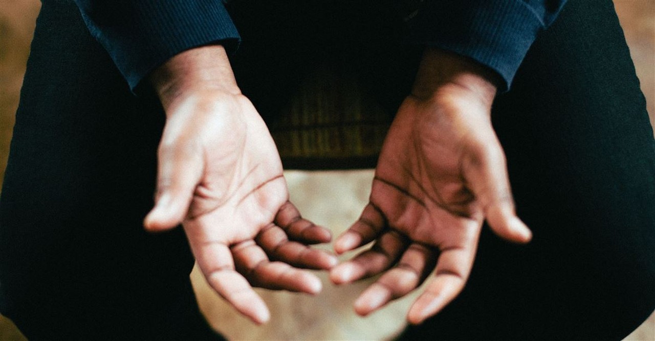 Man's hands, praying