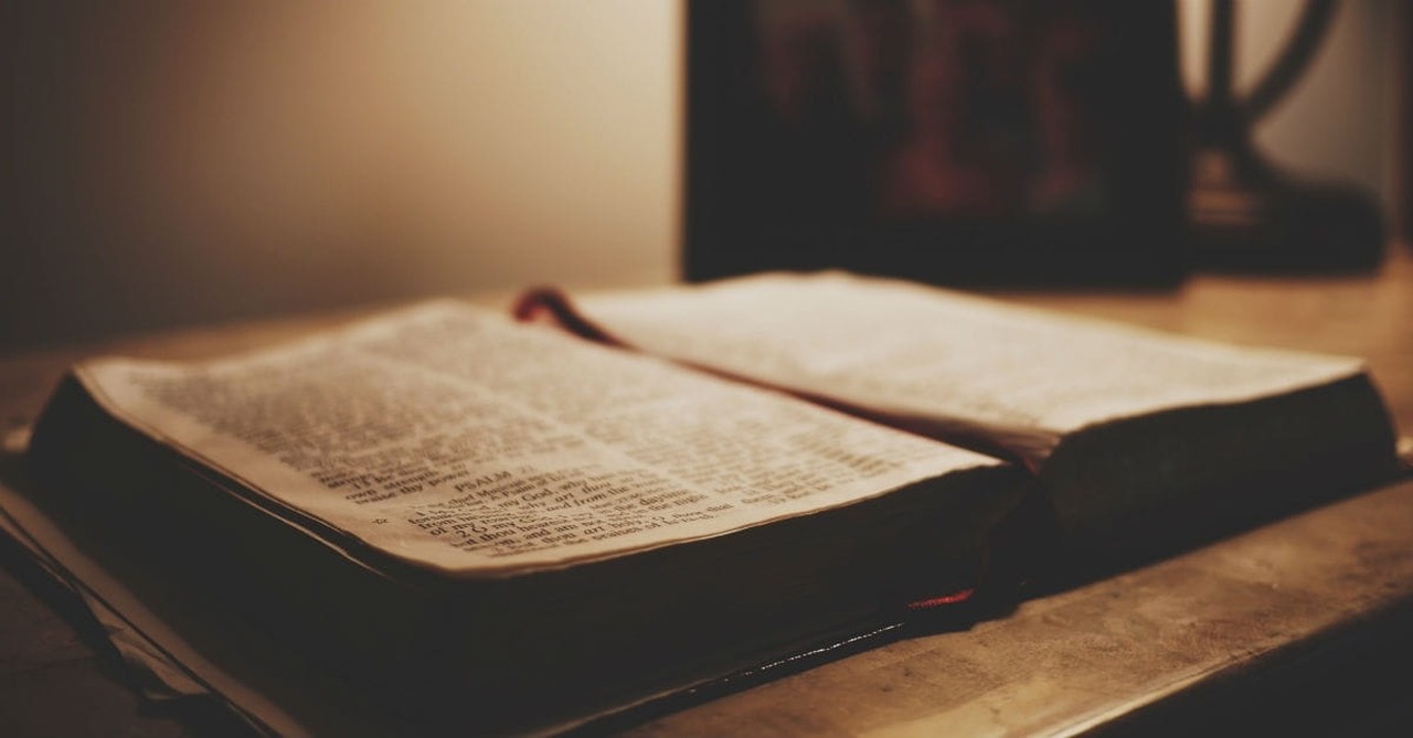 open Bible on table