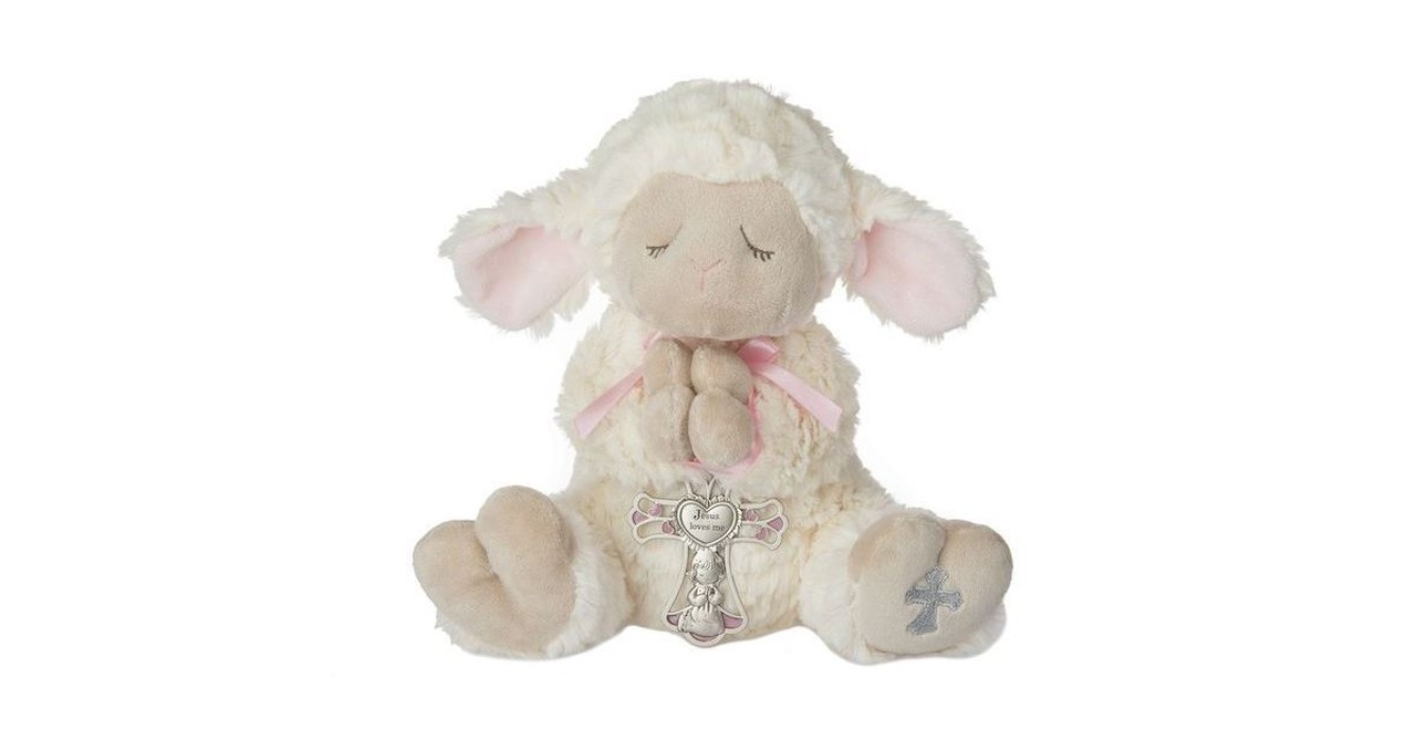 Ganz Serenity Lamb with Crib Cross Baptism Gift