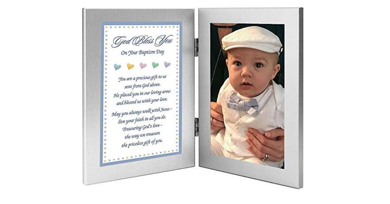 Baptism Picture Frame for Baby Boys