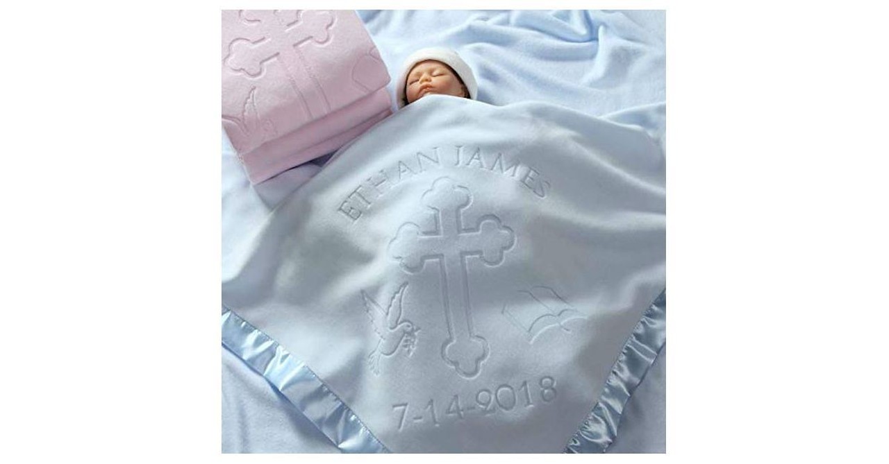 Personalized Baptism or Baby Christening Blanket