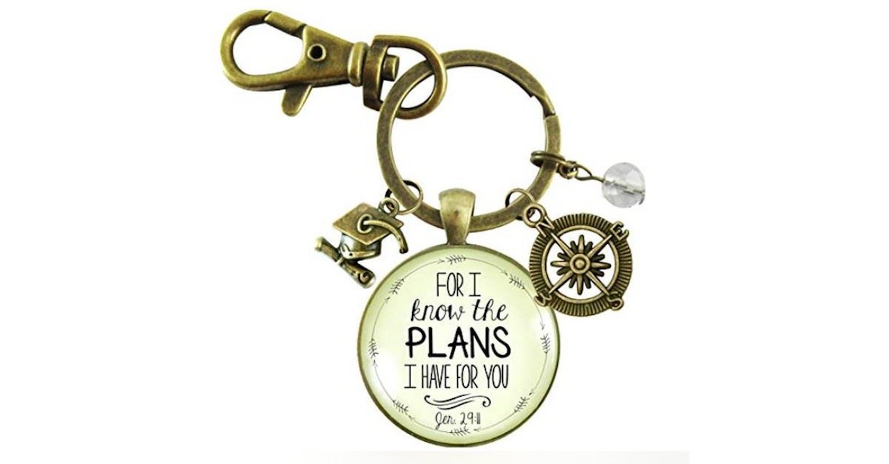 For I Know the Plans I Have for You Charm Keychain 