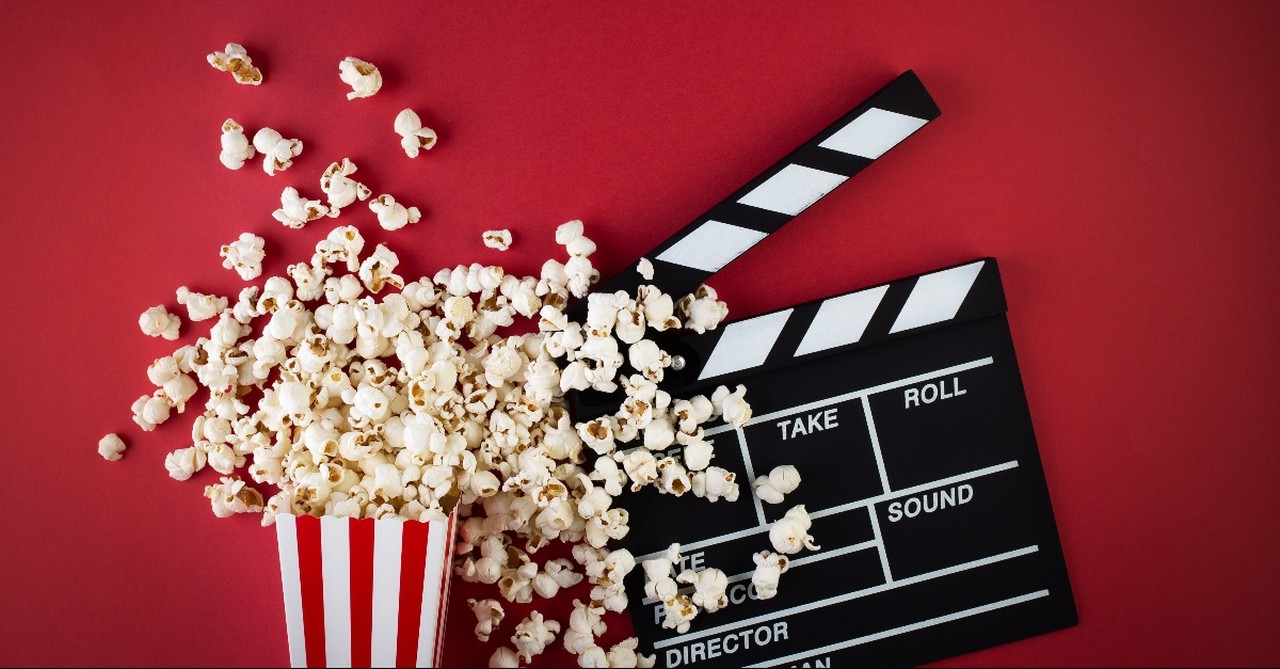 Popcorn and Movie Clapboard