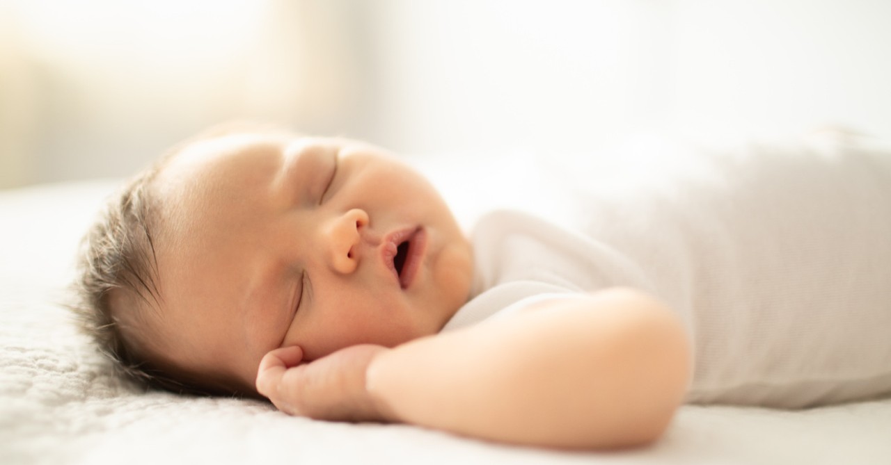 A tiny baby sleeping