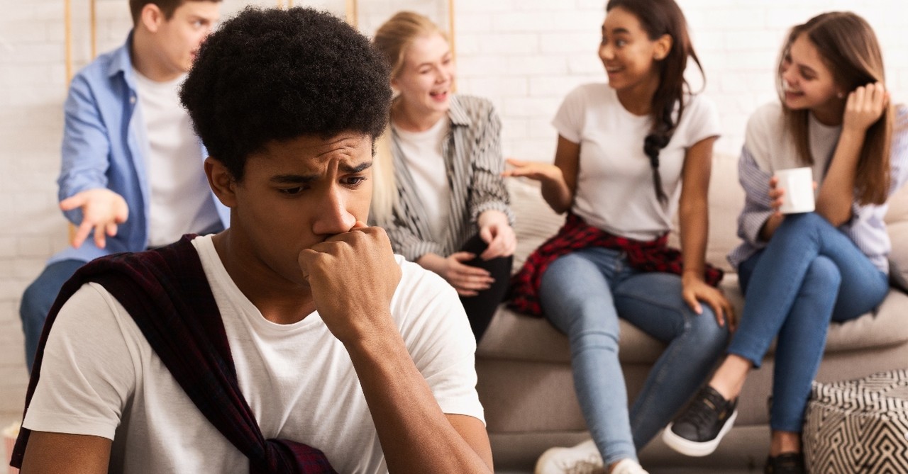 teen boy feeling excluded from group