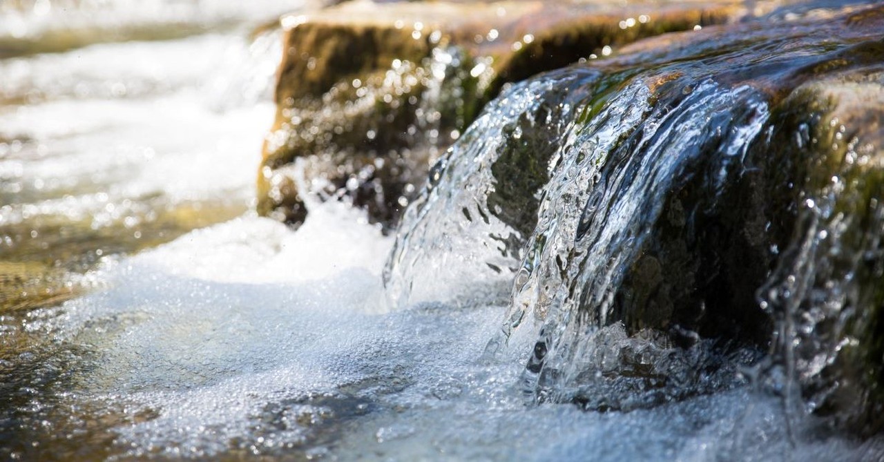 A river flowing over rocks