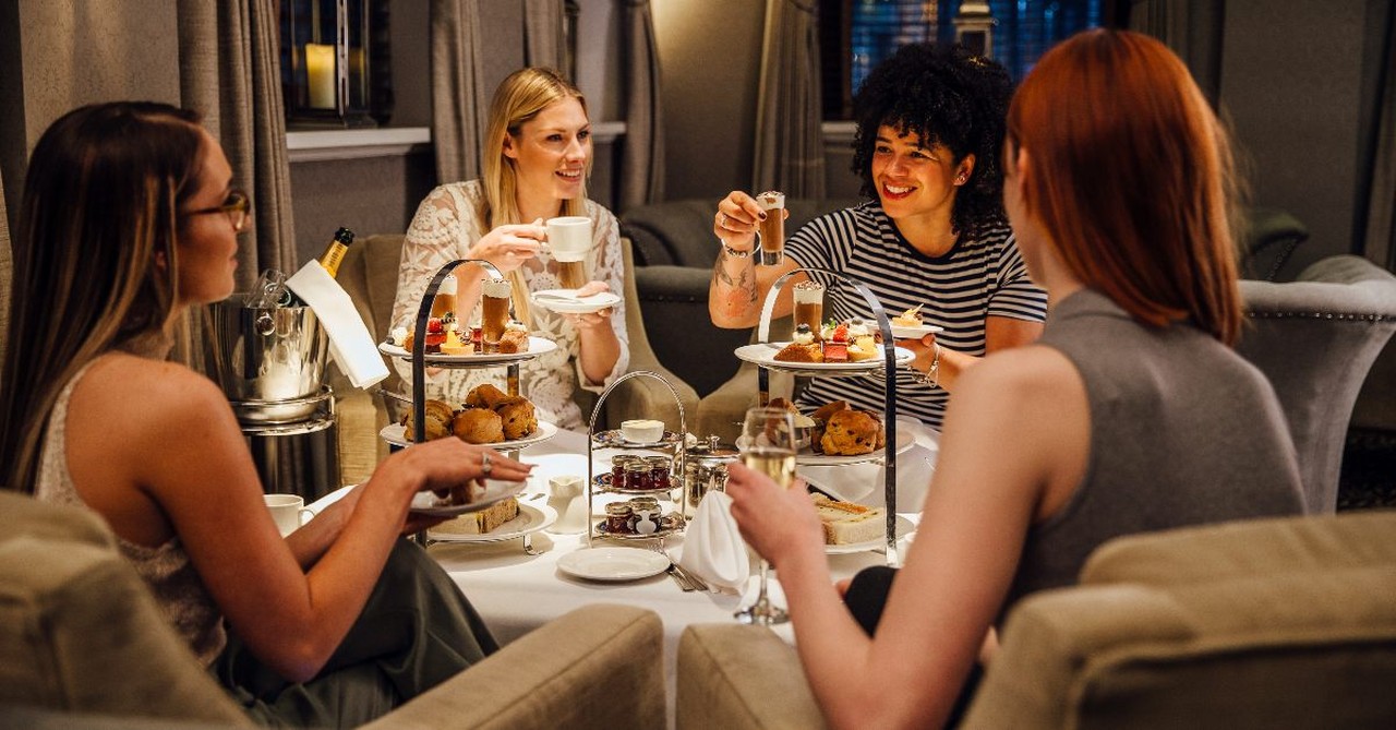 Women having tea time