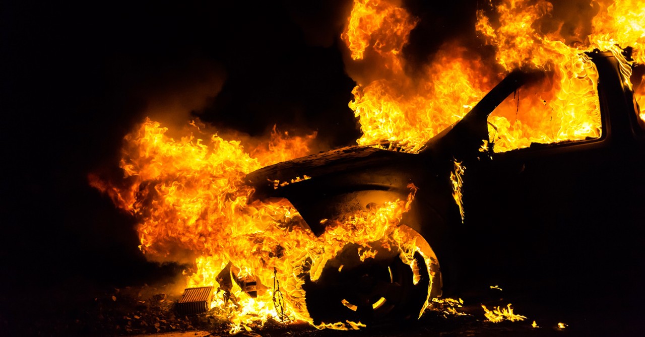 A burning car, scary books christians can read for halloween