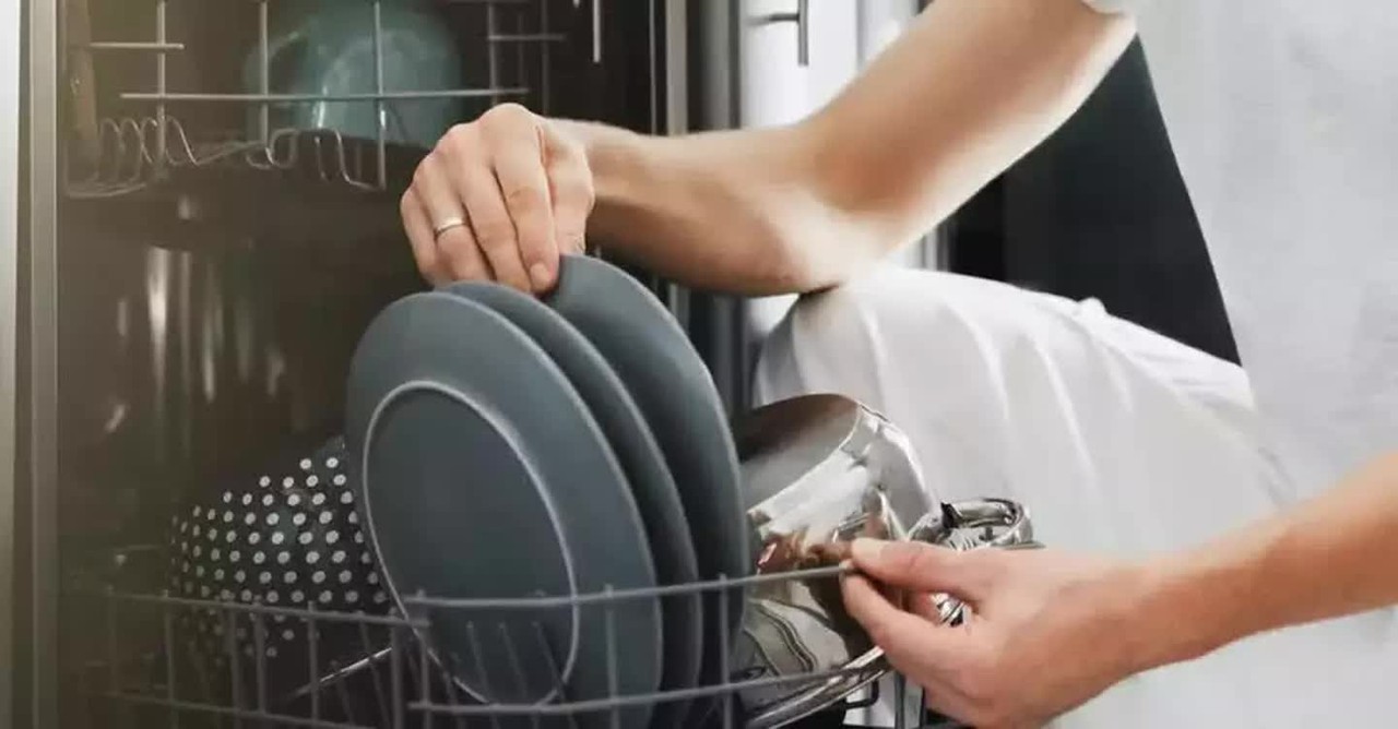 Man doing dishes