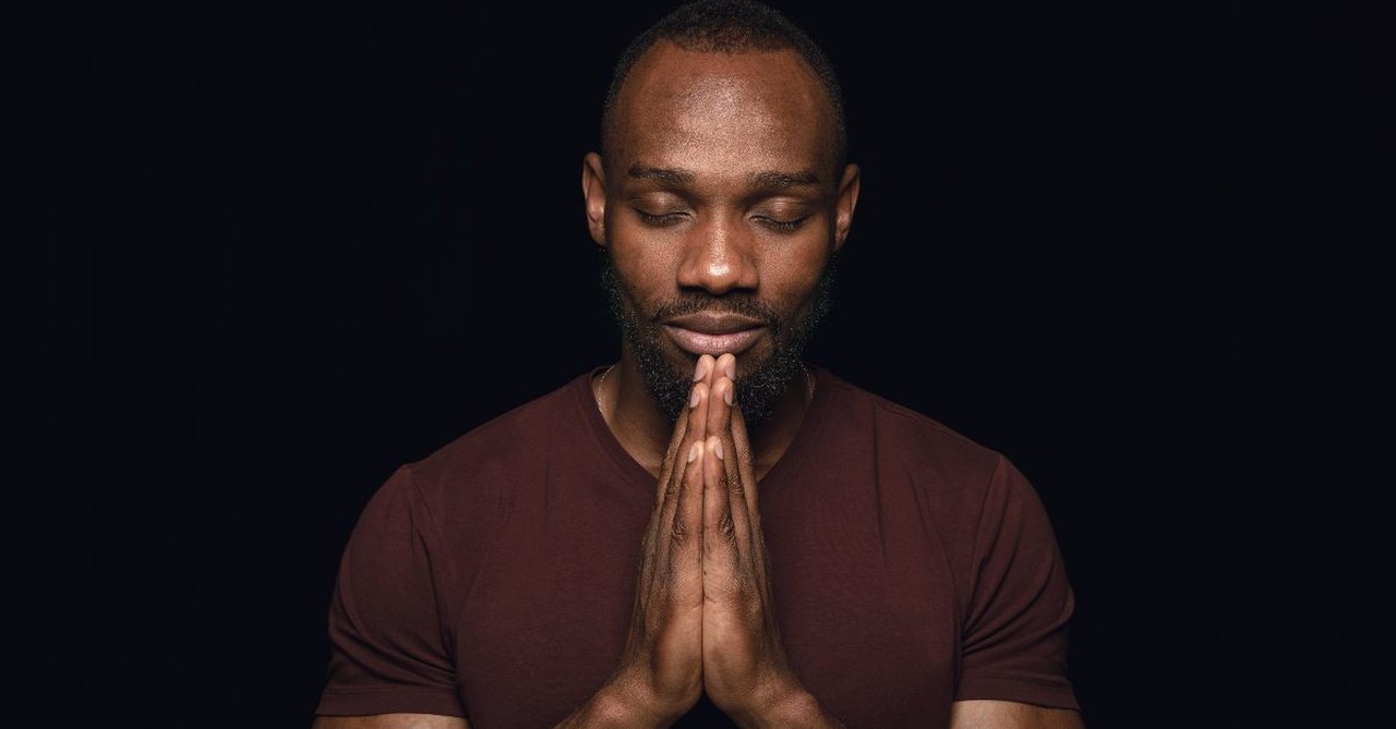 Man praying in earnest