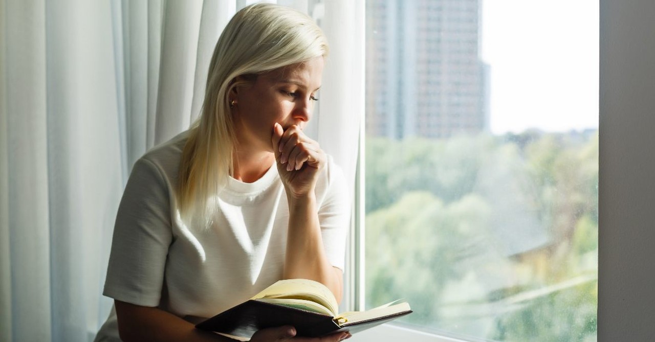 Woman reading her Bible