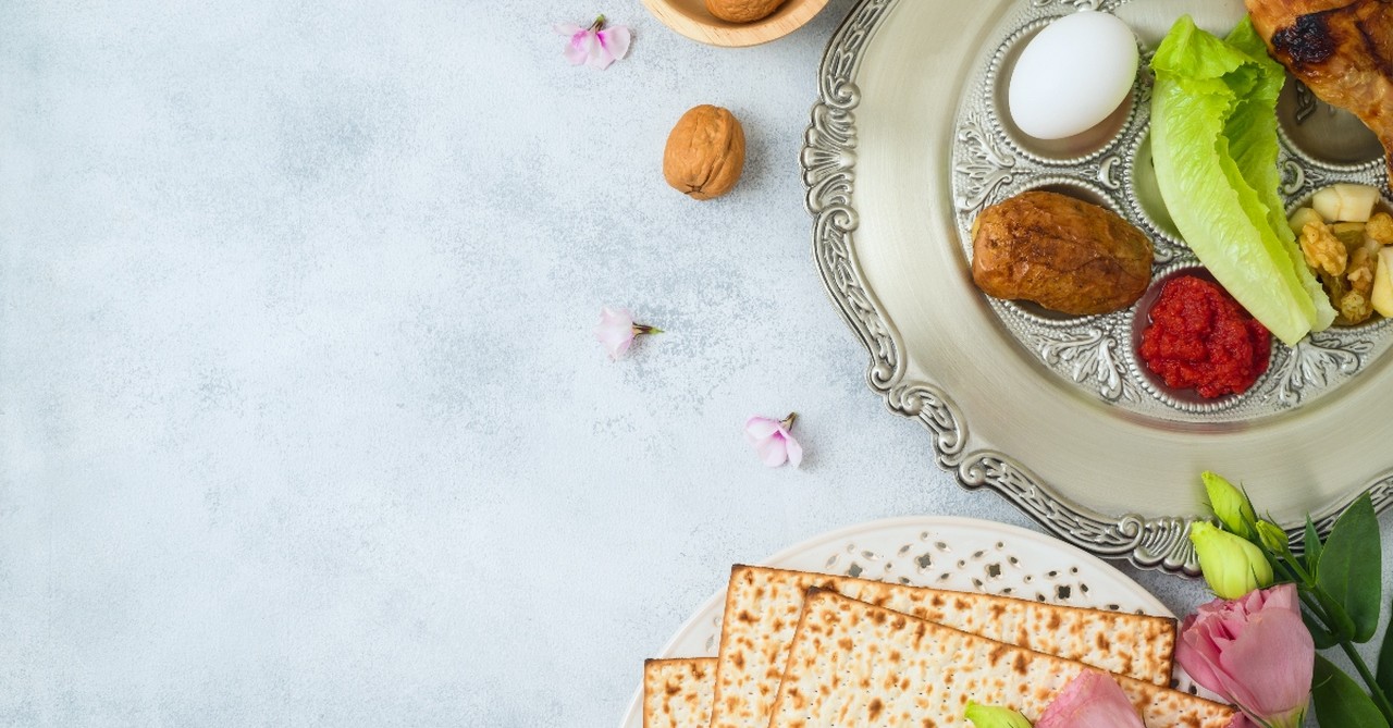 Seder Meal plate and food