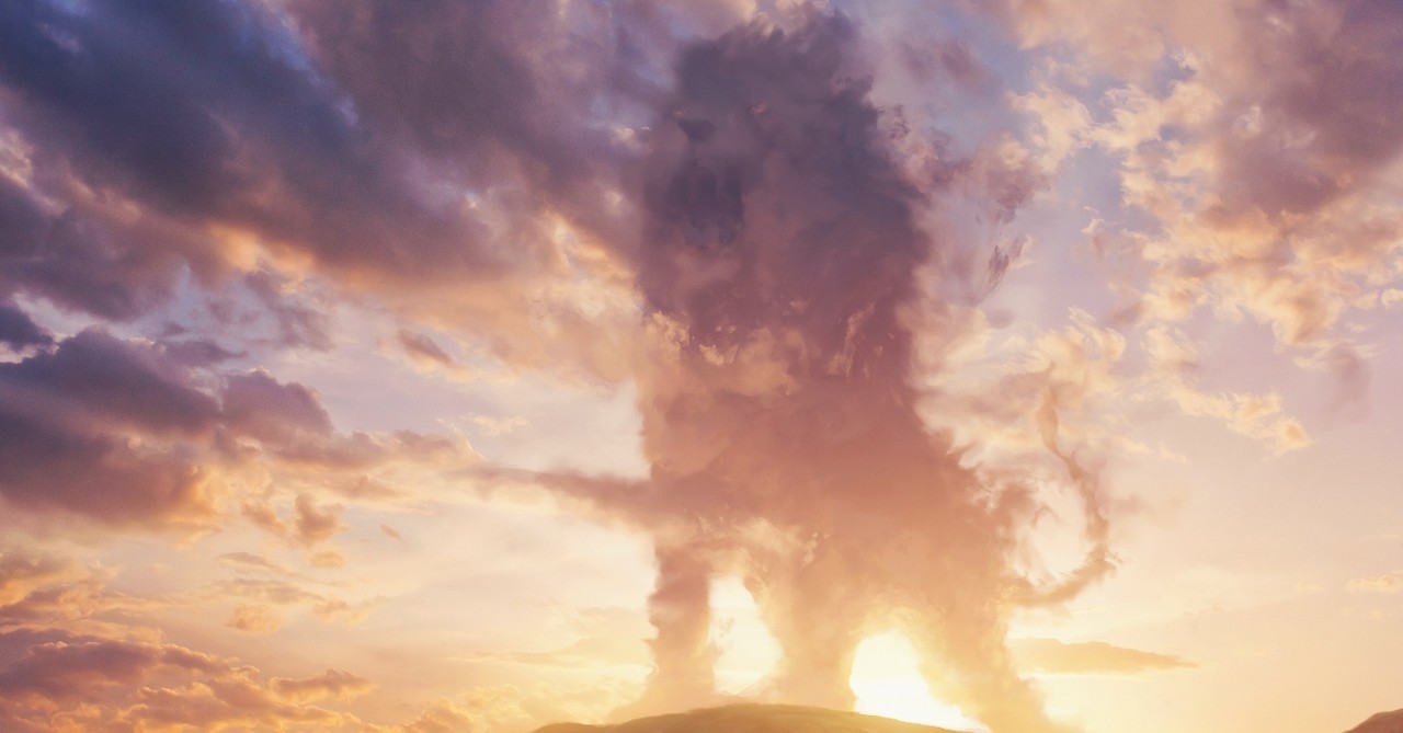 Lion-shaped cloud above the empty tomb