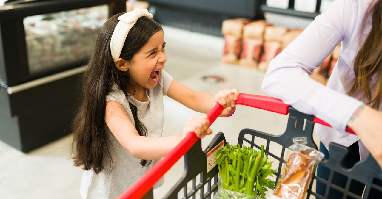 Girl tantrum discipline in public