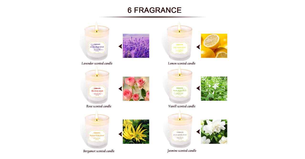 10. Scented Candles with Essential Oil Gift Set