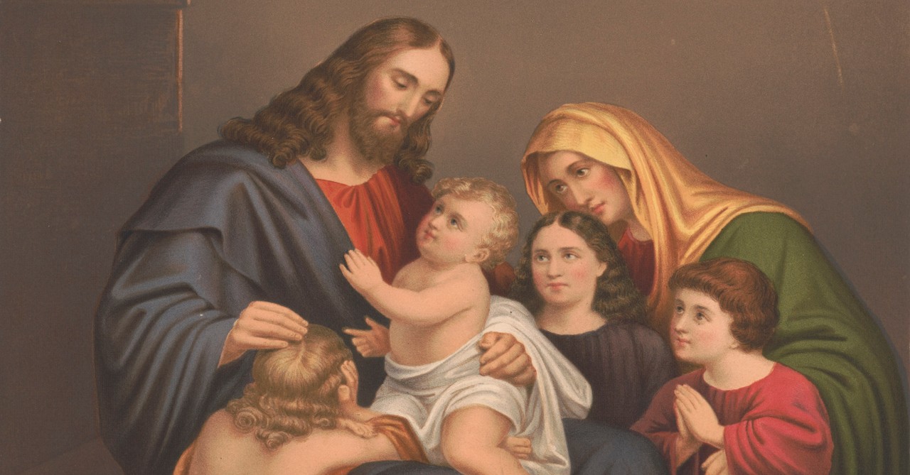 christ holding a child, in christ alone