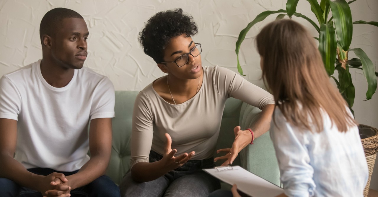 man and woman seeking counseling for depression