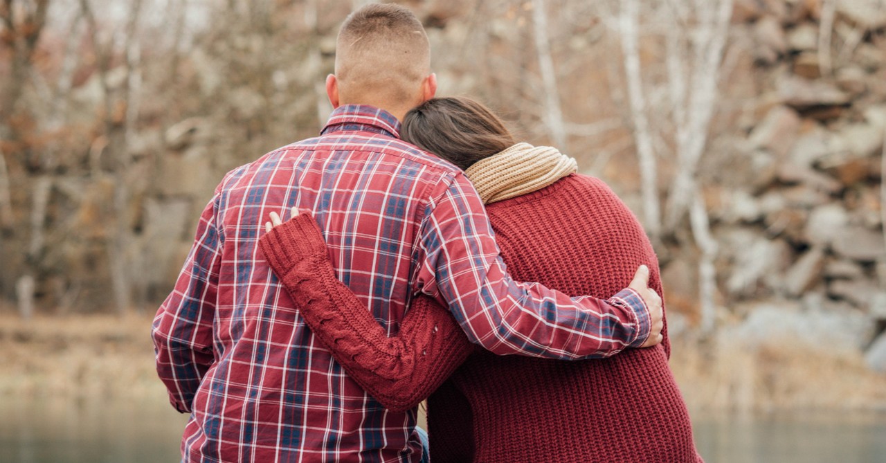 couple hugging, sacrificial love