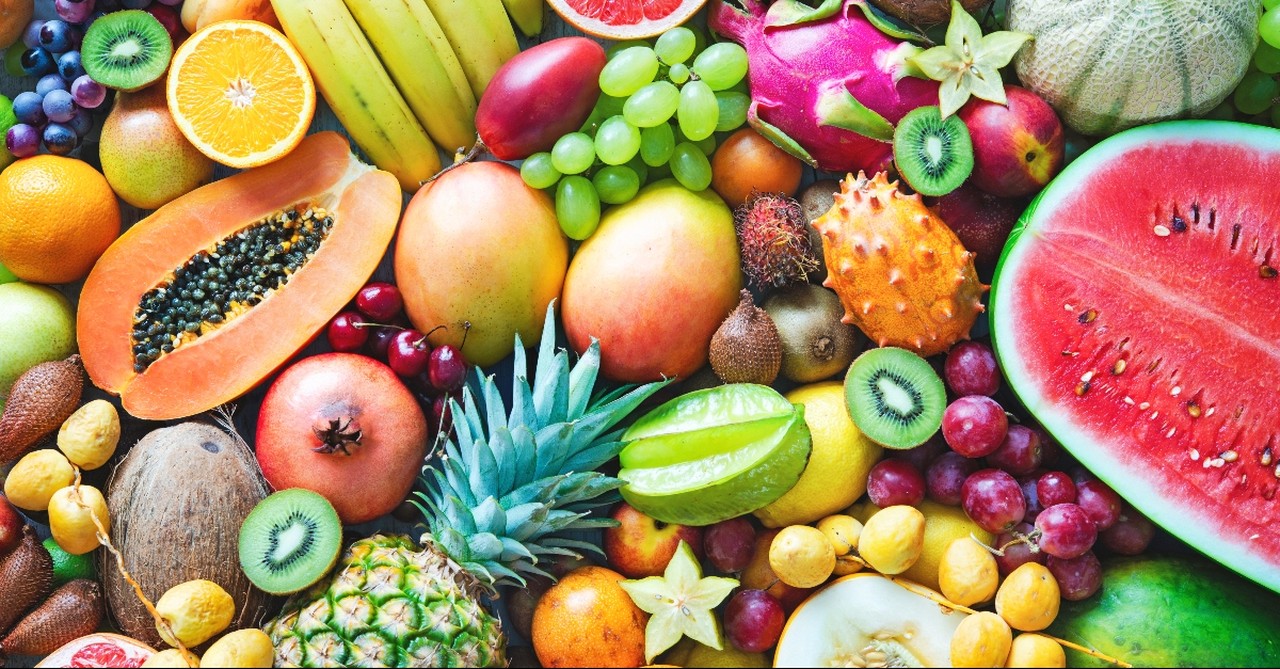 Group of colorful fruit