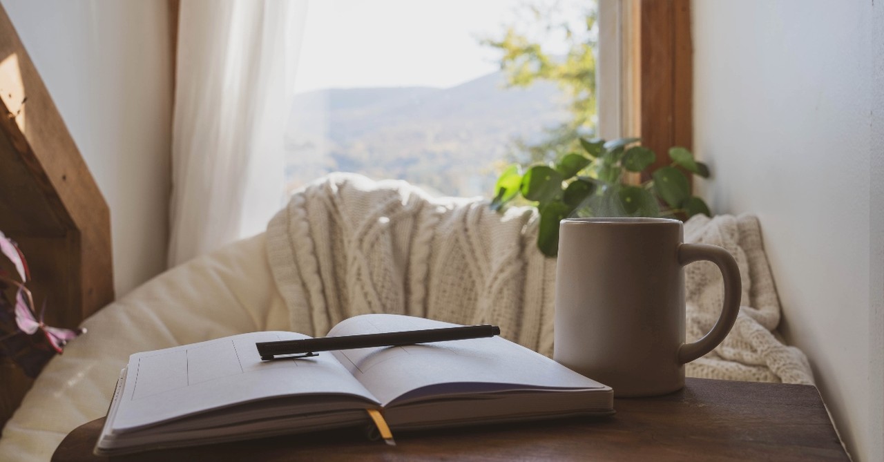 Peaceful place to sit with blanket