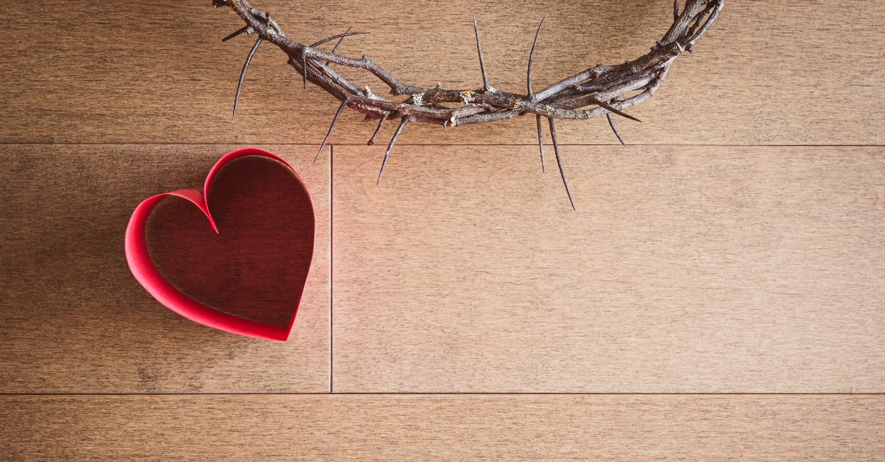 Crown of thorns and paper heart, god shows up in our darkest hours