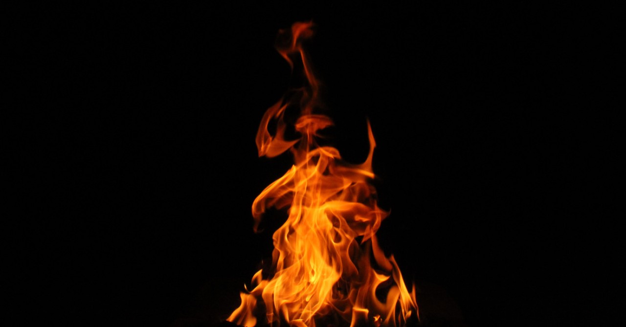 a fire,