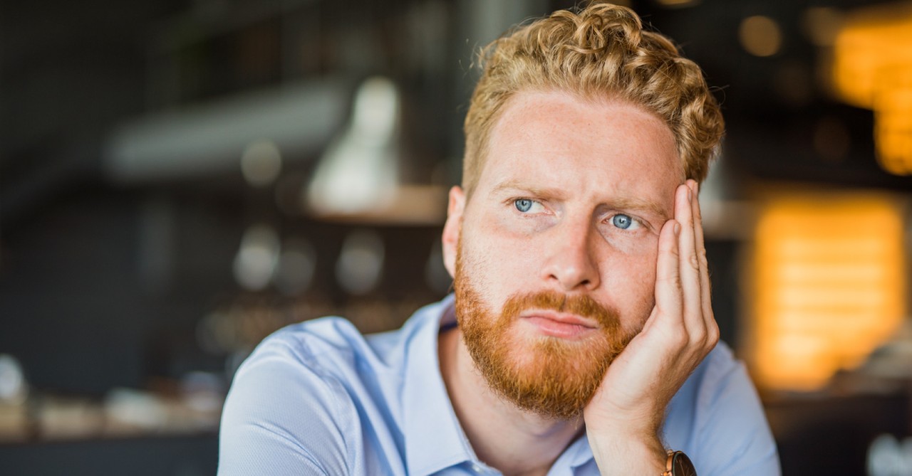 a man pondering, most christians has doubted their faith sometimes