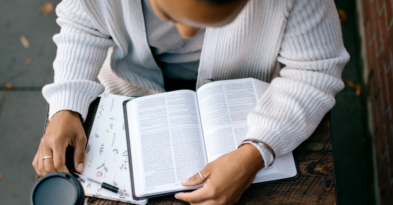 Person reading the Bible