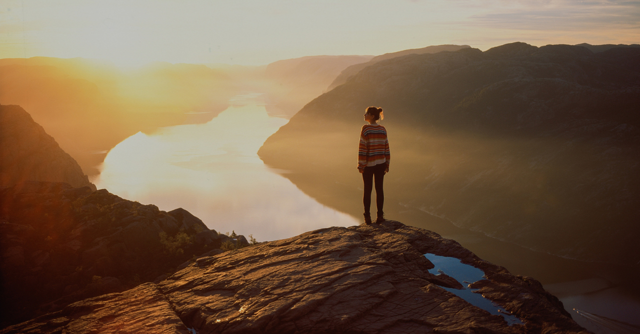 Woman out in nature, watching the sunrise; who is Jesus, according to Him?