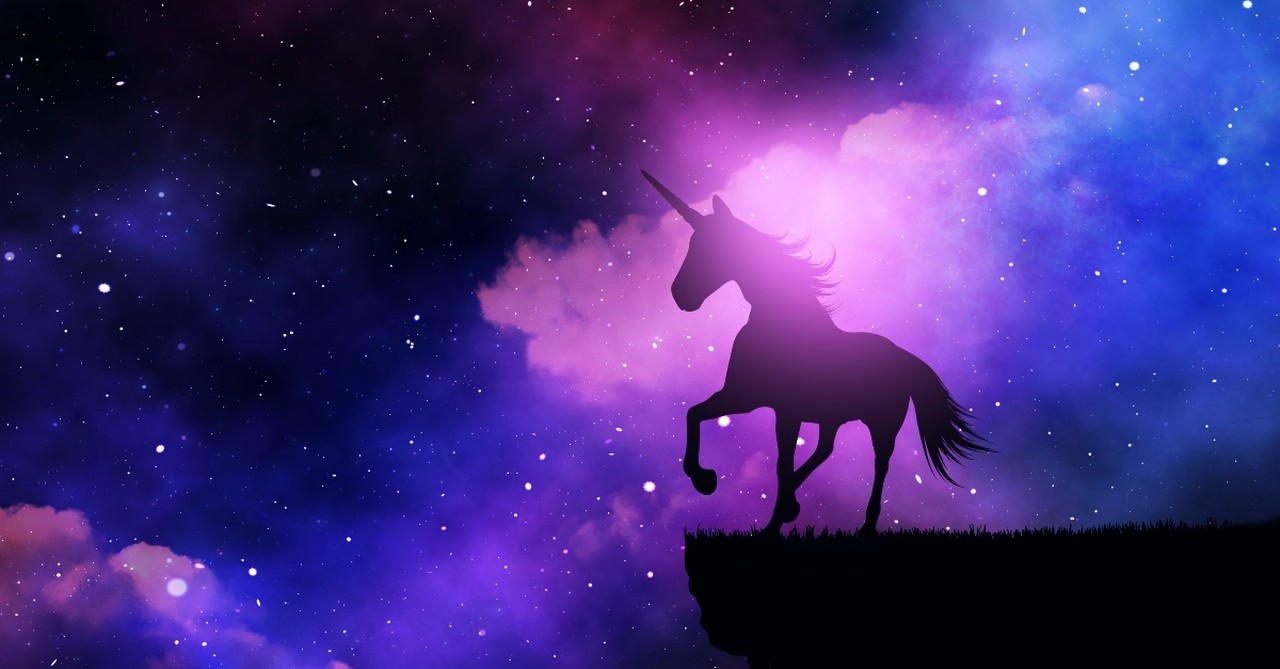 Unicorn in purple and blue sky, unicorn numbers 24, funny bible quotes