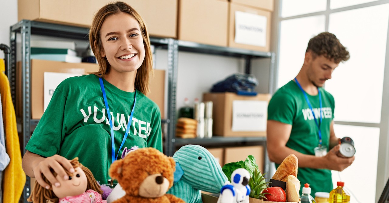 Couple serving together volunteering mission work