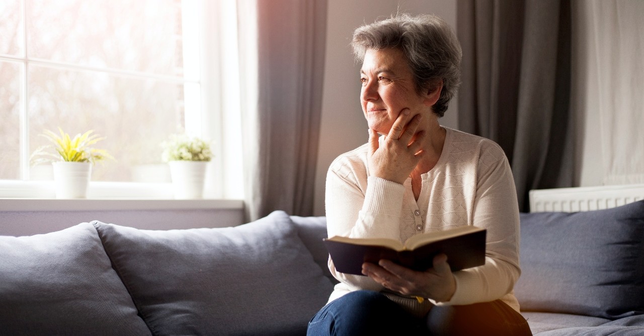 Woman reading the Bible