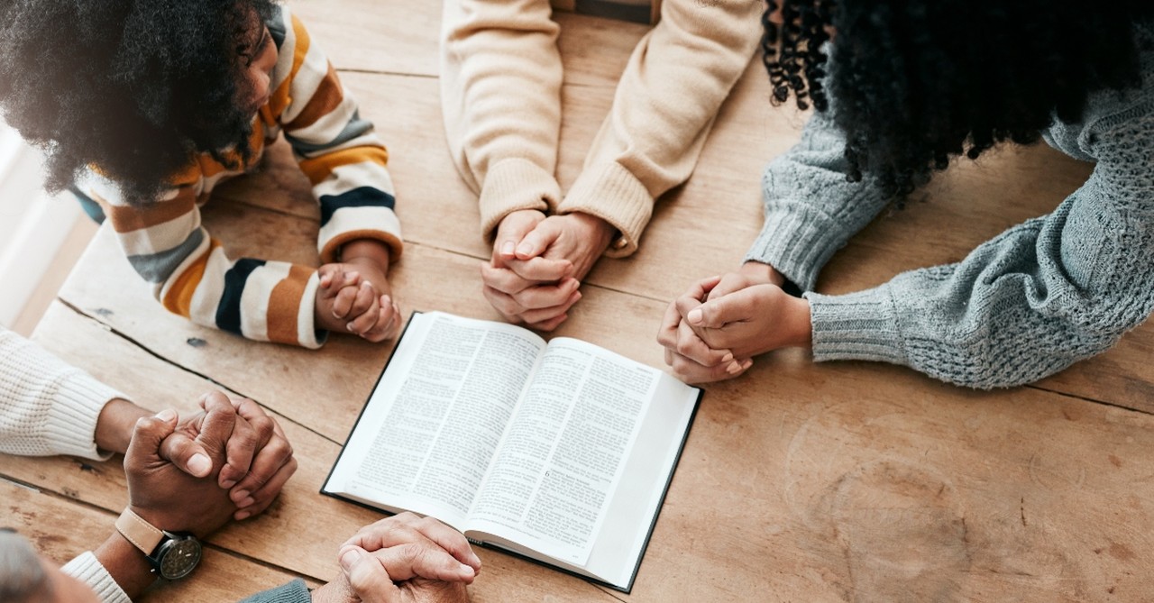 Family reading the Bible