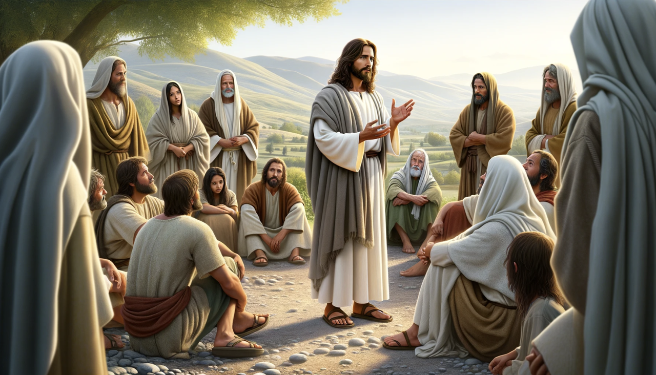 Jesus ministering, AI