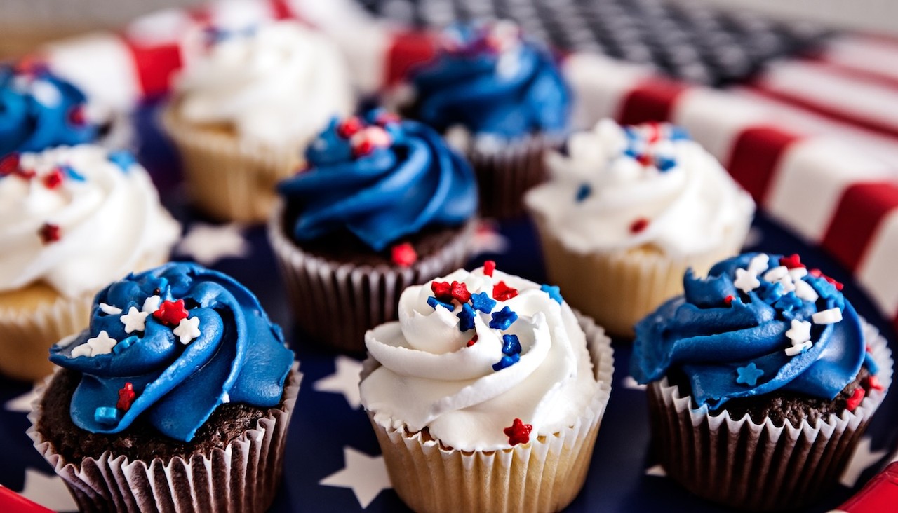 Fourth 4th of July patriotic cupcakes