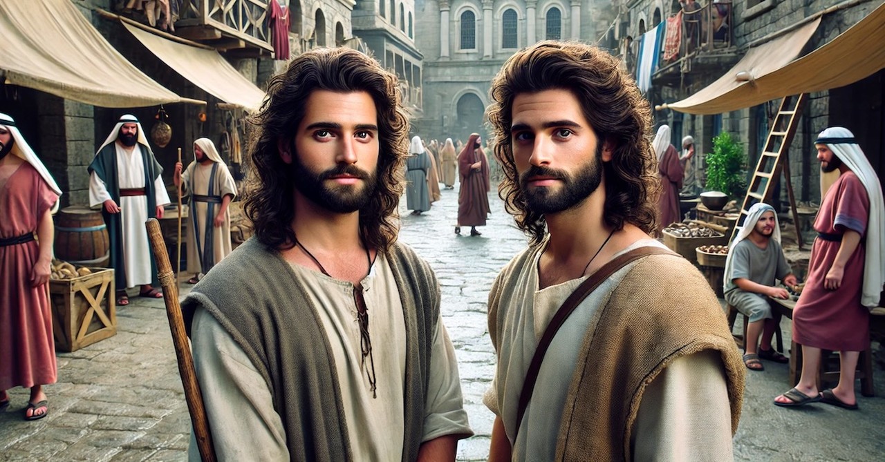 AI technology image of Jesus' follower Thomas and his potential twin brother